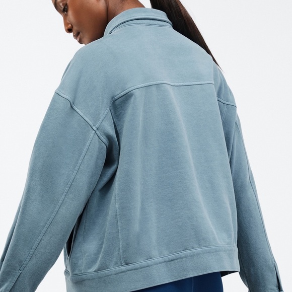 As Is Fabletics Lara oversized jersey cotton cardigan - Picture 3 of 16